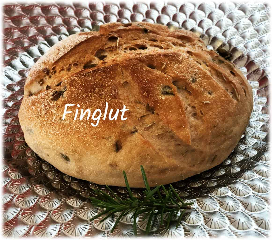 Hogaza Sin Gluten y Vegana de Aceitunas con Romero