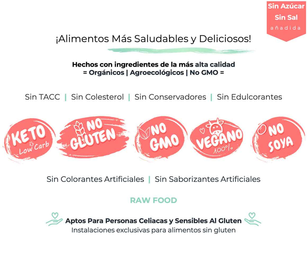 Nuez de la India Sin Gluten, Sin azúcar y Vegana